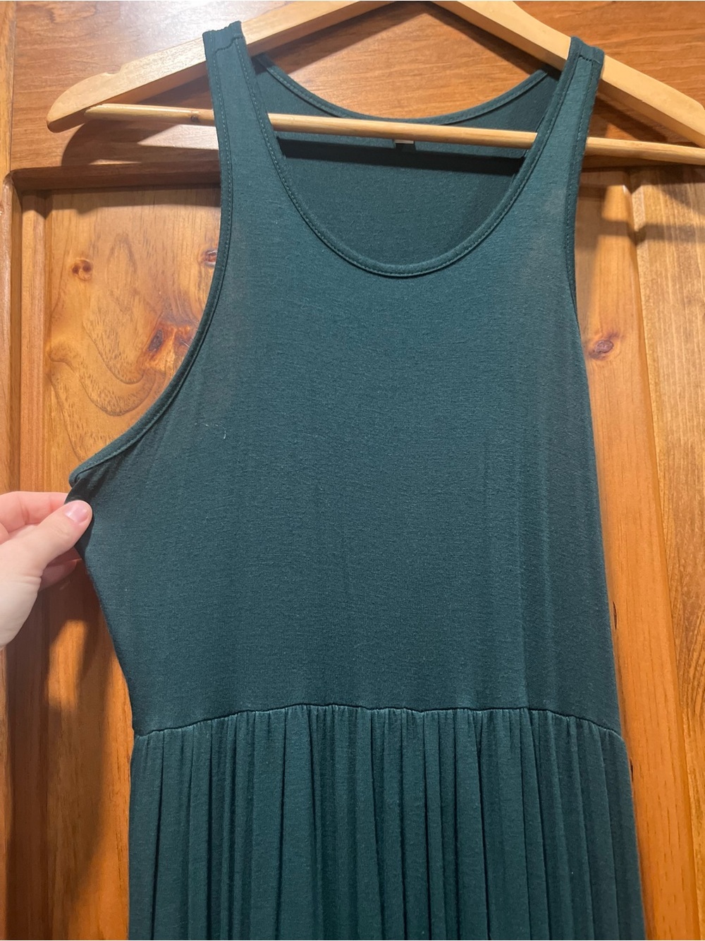 Sleeveless Dark Teal Maxi Dress